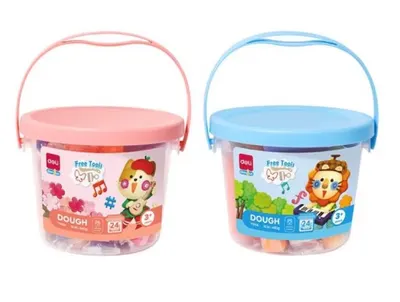 Plastilină Deli Genius Dough - EY006, 24 culori, sortiment