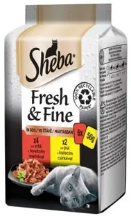 Sheba Minipouch Selectii De Pui/Vita 6X50 G