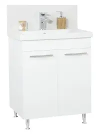 Set Baza front MDF si Lavoar seria 754, 65 cm, alb