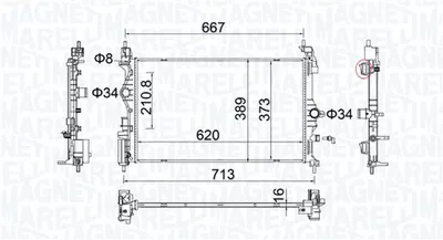 Radiator racire motor potrivit OPEL ADAM, CORSA E 1.0 07.14