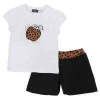 Costum copii Chicco, tricou si pantaloni, Alb, 73765-64MC
