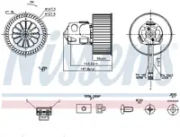 Ventilator habitaclu potrivit BMW Seria 5 (F10), 5 (F11), 5 GRAN TURISMO (F07), 6 (F12), 6 (F13), 6 GRAN COUPE (F06), 7 (F01, F02, F03, F04); ROLLS-ROYCE DAWN, GHOST I, WRAITH 1.6-6.6 02.08-
