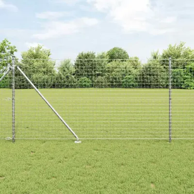 vidaXL Gard Euro pentru Exterior cu Colțuri 10 x 1 m Oțel Galvanizat