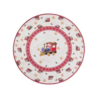 Covor roșu rotund ø 160 cm cu model de Crăciun Toy's Delight Train – Villeroy&Boch
