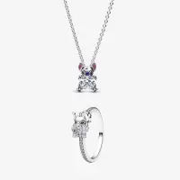 Set bijuterii Colier si Inel Stitch Cu Argint