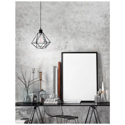 Lampa suspendata PIETRA Negru Metal LED E27 1x12W IP20 Fara bec