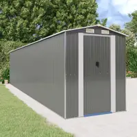 Gossi sopron de gradina, gri deschis, 192x855x223 cm, otel galvanizat