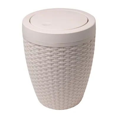 Coș pentru baie Addis Rattan Bath Bin Calico, 5 l, crem