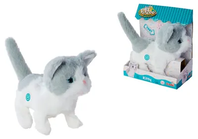 Jucărie de pluș interactivă Simba PetZoo - Pisicuță, 19 cm