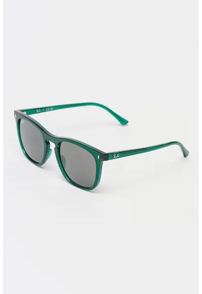 Ochelari de soare patrati unisex cu lentile uni - Verde englez