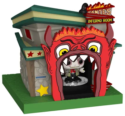 Mini figurină Funko Bitty POP! Towns: Beetlejuice - Beetlejuice & Dante's Inferno Room