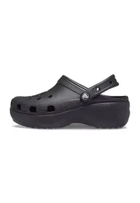 Saboti slingback cu model perforat si talpa flatform - Negru