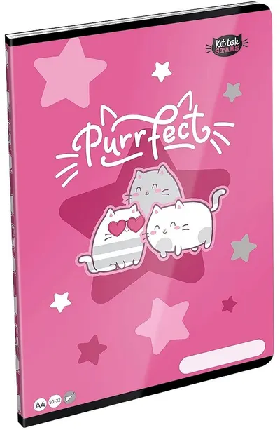 Caiet Lizzy Card KitTok Stars Purrfect - A4, 32 foi, foi albe