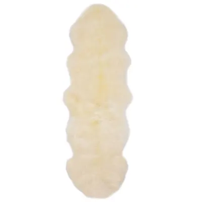 vidaXL Covor din piele de oaie, alb, 60 x 180 cm