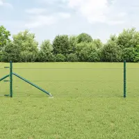 vidaXL Gard hexagonal cu stâlp 10 x 0,4 m Oțel cu strat de PVC Verde