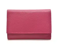 Portofel fucsia, 6611, din piele naturala