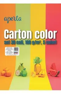 Carton colorat A4 mix. Set 30 coli