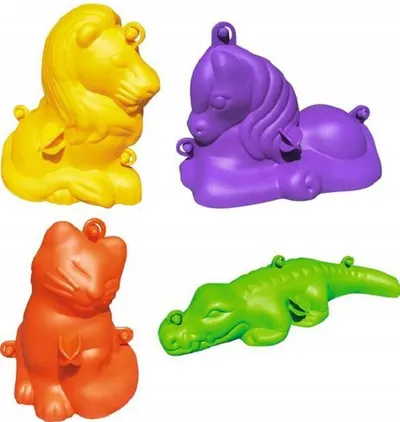 Set de joac Bigjigs - Forme 3D pentru nisip, animale
