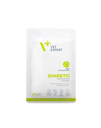 VET EXPERT Veterinary Diet Cat Diabetic 100 g plic hrana pisica