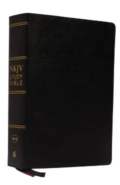 NKJV Study Bible, Premium Bonded Leather, Black, Red Letter Edition, Comfort Print: The Complete Resource for Studying God's Word