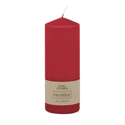 Lumânare Eco candles by Ego dekor Top, durată ardere 50 h, roșu
