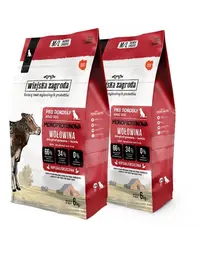 WIEJSKA ZAGRODA Hrană uscată monoproteică cu vită pentru câini M/L 2x6 kg
