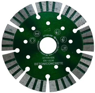Disc DiamantatExpert pt. Beton armat - Turbo Laser 125x22.2 (mm) Profesional Standard - DXDH.1517.125
