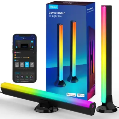 Bare luminoase TV Govee H6046311, Iluminare LED RGBIC, 2,4 GHz Wi-Fi, Bluetooth