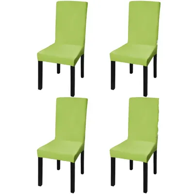 vidaXL Huse de scaun elastice drepte, 4 buc., verde