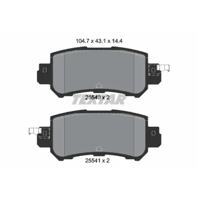 Set placute frana, frana disc TEXTAR 2554001