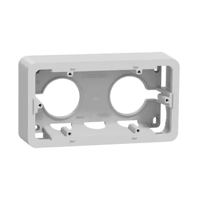 New Unica - doza - aparenta - 2 x 2 module - aluminiu