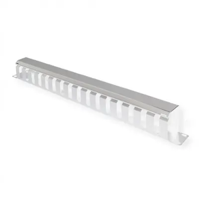 Front Panel 19" 1U cu organizator pentru cabluri 40x40mm RAL7035 Gri deschis, Value 26.99.0301