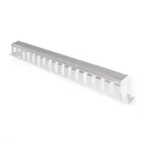 Front Panel 19" 1U cu organizator pentru cabluri 40x40mm RAL7035 Gri deschis, Value 26.99.0301
