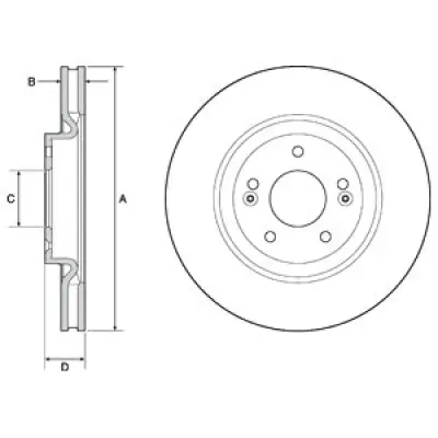 Disc frana DELPHI BG4683C