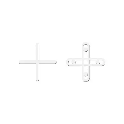 Distantieri cruce pentru placi de gresie, faianta si placi, rost 3mm, 250buc - BIHUI-TSC3250