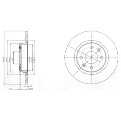 Disc frana DELPHI BG4045