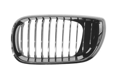 Grila radiator Stanga potrivit BMW 3 (E46) 1.6-3.2 1997-2007 2001-2005 - (banda negru-crom; cadru cromat)