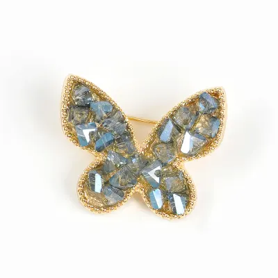 Brosa martisor fluture cu pietre acrilice
