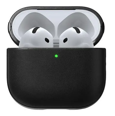 Husă pentru căști Nomad - Modern Leather Case, pentru Airpods 4, negru