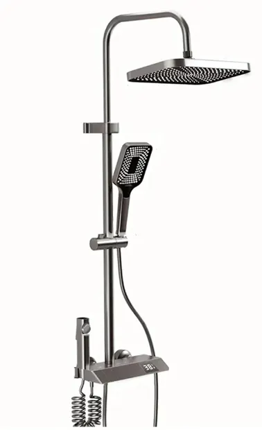 Set de dus multifunctional tip ploaie cu afisare digitala si cu termostat