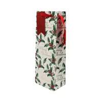 Pungă cadou Crăciun SDE B HOLLY GLITTER