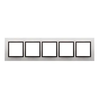 Rama cvintupla de metal IP20/IP44(a se folosi cu DUN5 pentru IP44), inox Yang