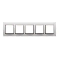 Rama cvintupla de metal IP20/IP44(a se folosi cu DUN5 pentru IP44), inox Yang