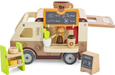 Set de joaca din lemn Viga - Rulotă de cafea