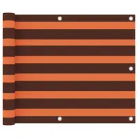 Gossi paravan de balcon portocaliu si maro 75x600 cm tesatura oxford