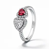 Inel Dublu Heart Silver cu Argint