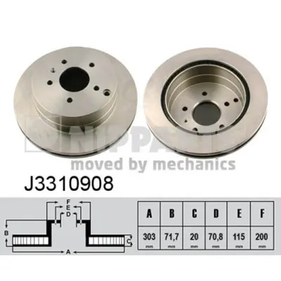Disc frana NIPPARTS J3310908