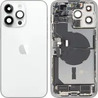 Capac Baterie Apple iPhone 14 Pro Max, Cu Carcasa Mijloc, Full Parts, Argintiu, Swap
