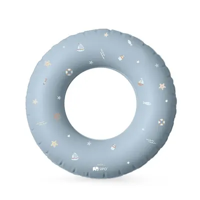Colac gonflabil de inot Sipo Blue, 50 cm, pentru copii 3-6 ani, 15-30 kg