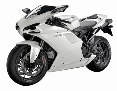 Motocicletă metalică Newray - Ducati 1198, 1:12, alb